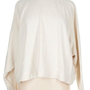 Vuori Cream Oversized Cropped Sweatshirt